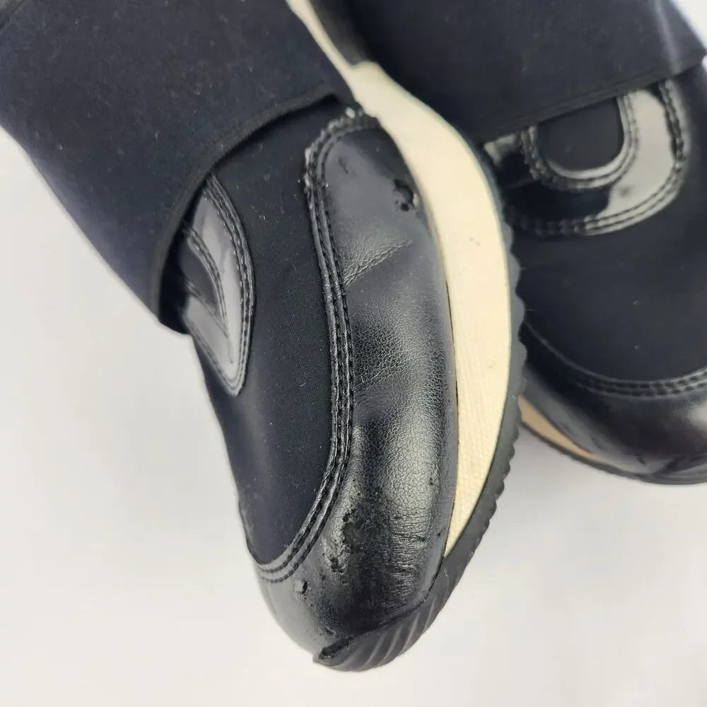 Michael Kors Felix, Black slip-on white siding, Trainer Sneakers Black 8M